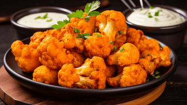 Enjoy Spicy & Healthy Baked Buffalo Cauliflower Bites Tonight!
