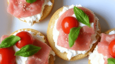 Bruschetta with Creamy Burrata and Prosciutto - Dinner's New Star!