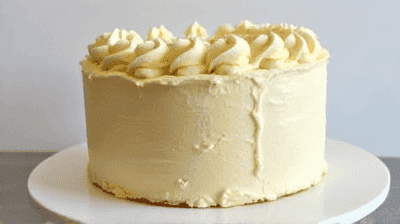 Delicious & Easy Moist Vanilla Cake with Buttercream Frosting Recipe
