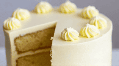Delicious & Easy Moist Vanilla Cake with Buttercream Frosting Recipe