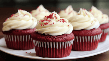 Delicious Red Velvet Cupcakes with Cream Cheese Frosting Recipe